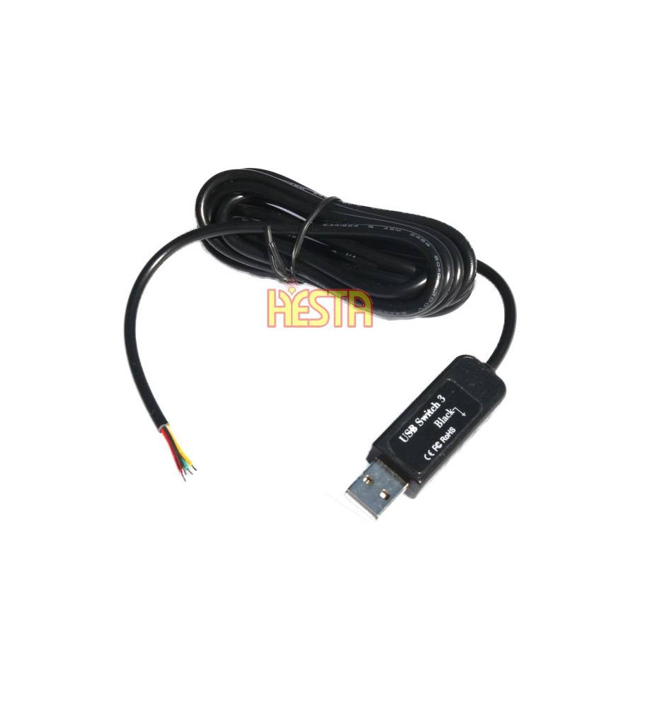 Câble USB pour 3 entrées - pour le commutateur, le bouton, le bricolage sur le port USB