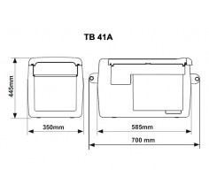 INDEL-B TB 41 Tragbarer Kompressor Kühlschrank, Gefrierschrank 37l 12/24 V