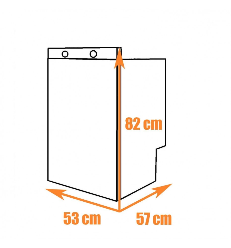 Lodówka do zabudowy 90L DOMETIC RMS8500 drzwi otwierane w prawą stronę, na 12V 230V gaz, absorpcyjna