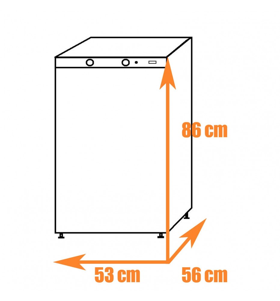 Absorption Freestanding white fridge DOMETIC RGE 2100 230V gas