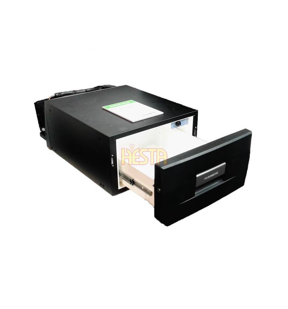 Black DOMETIC CoolMatic CD 30 drawer fridge for caravan, yacht
