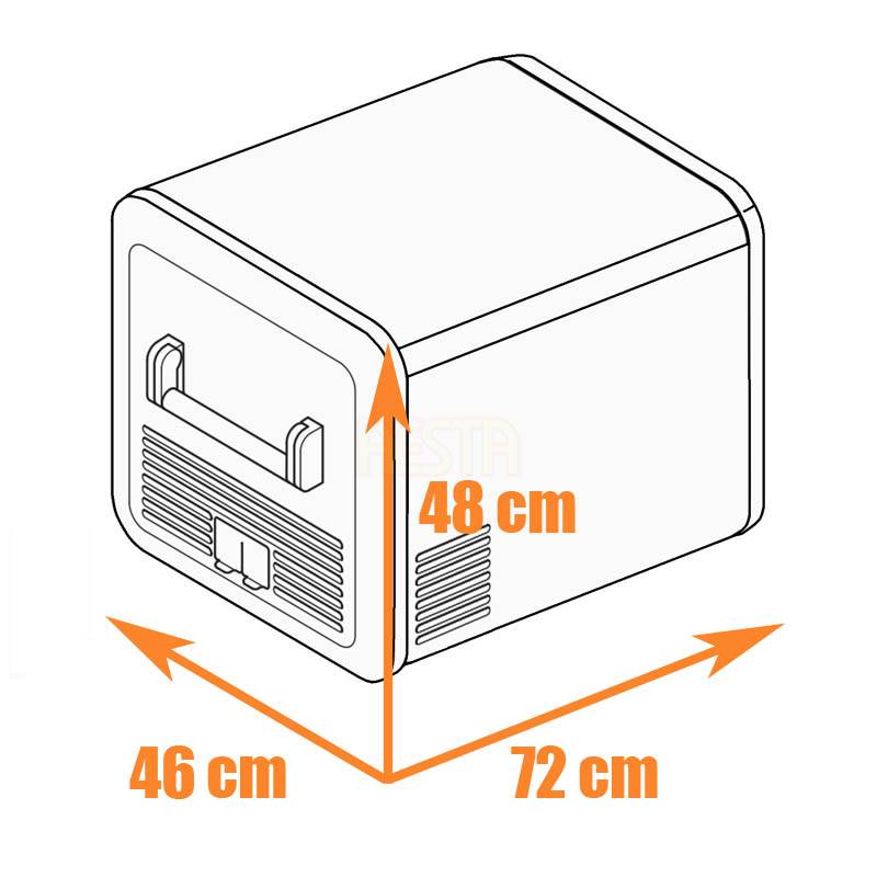 dometic 55l fridge dimensions