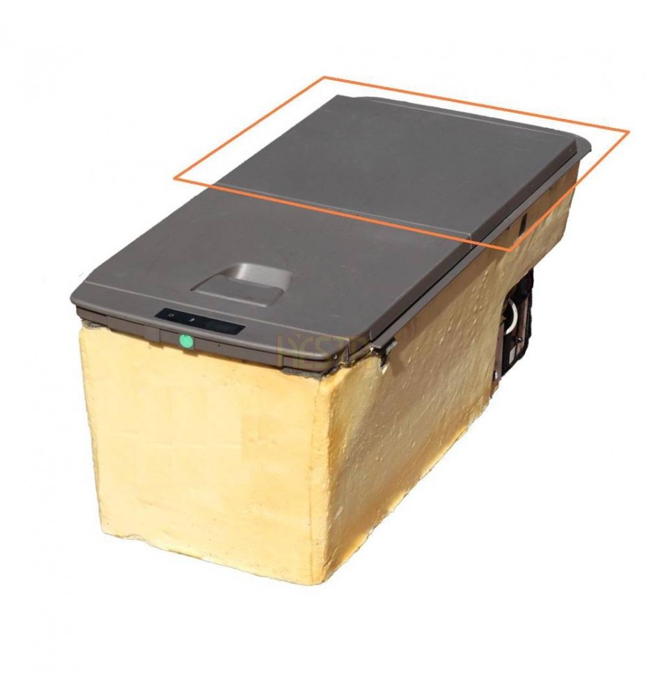 Poubelle fine avec couvercle à pression, 10 litres, poubelle avec seau