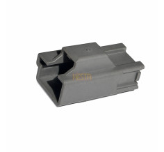 Fridge power socket for Volvo FH3 FH4 FH5 with locking clip and 2 crimp terminals.