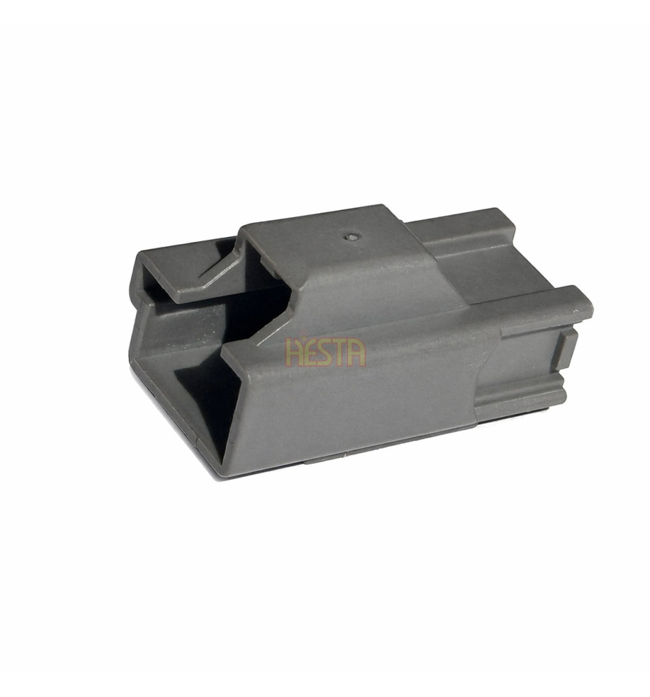 Fridge power socket for Volvo FH3 FH4 FH5 with locking clip and 2 crimp terminals.