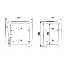 Переносной холодильник Dometic TCX21MED2 21L для перевозки вакцин, лекарств и крови, 2 температуры, 12V/230V