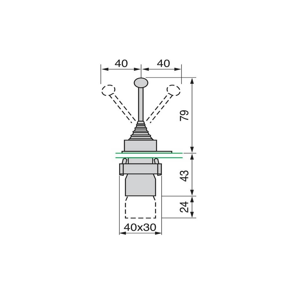 Xd2pa22 Cr Joystick Switch Manipulator 2 Positions Monostable P U H Hesta